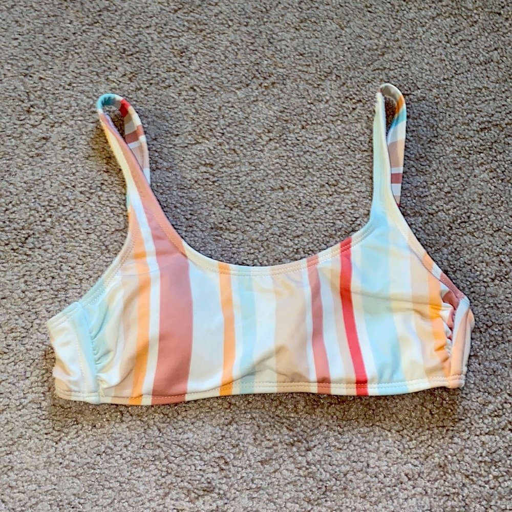 multicolored bathing suit top